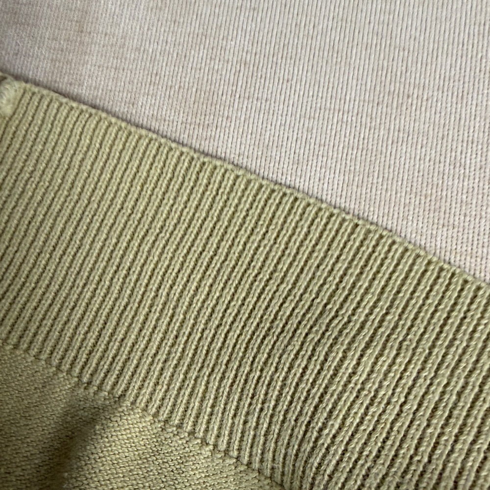Vintage Conrad C Beige Cotton Sweater Mock Neck Size M - Picture 9 of 10